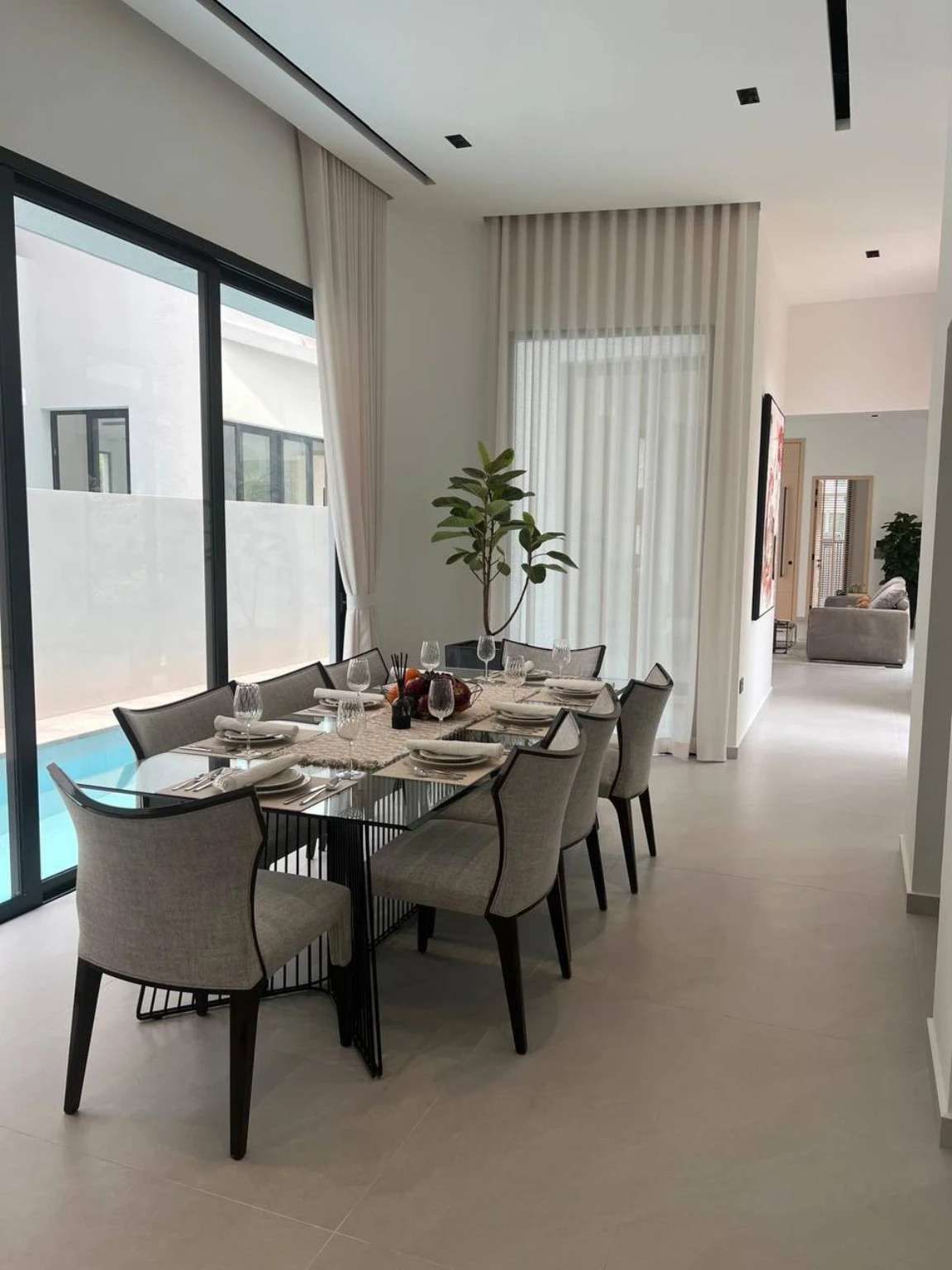 Avant Garde collection photograph — dining room towards living room